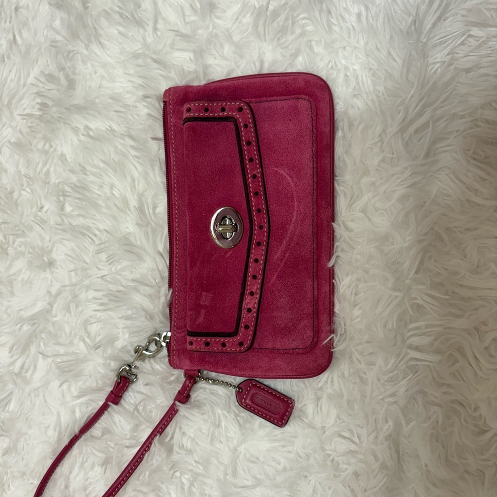 Coach Pink Wristlet Clutch